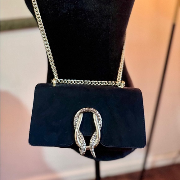 Express Black and Gold Chain Shoulder Bag - Picture 2 of 3